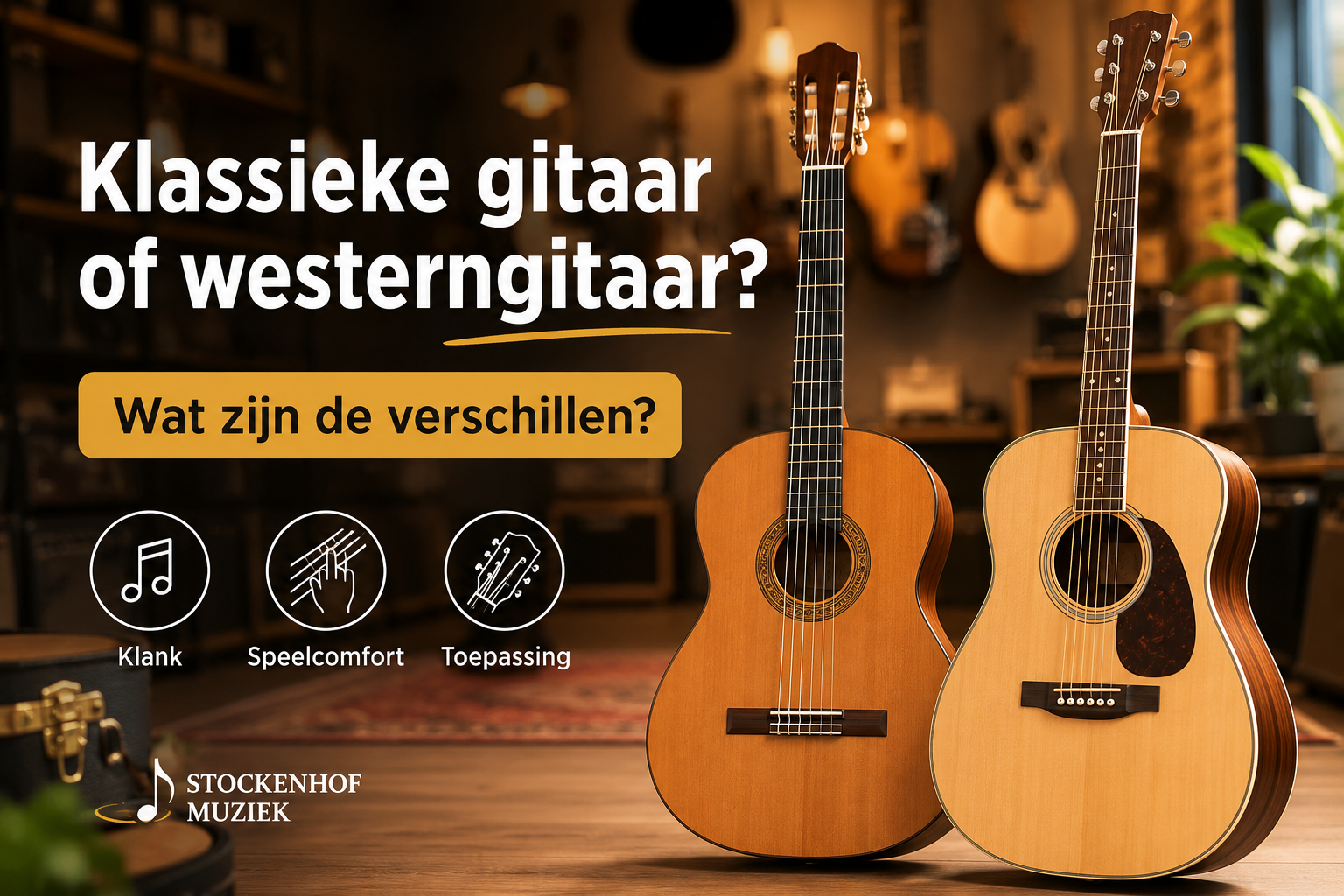 Een klassieke gitaar of toch een Western gitaar? Wat zijn de verschillen