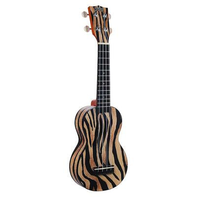 Mahalo Art Series soprano ukulele zebra, with bag - MA1ZE