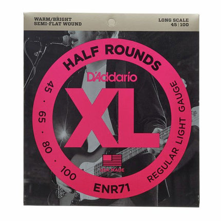 D'Addario ENR71 Semi-Flat Wound Bas Snaren 45-100