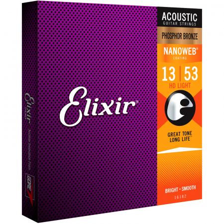 Elixir 16182 Akoestisch Phosphor Bronze Nanoweb HD Light 13-53