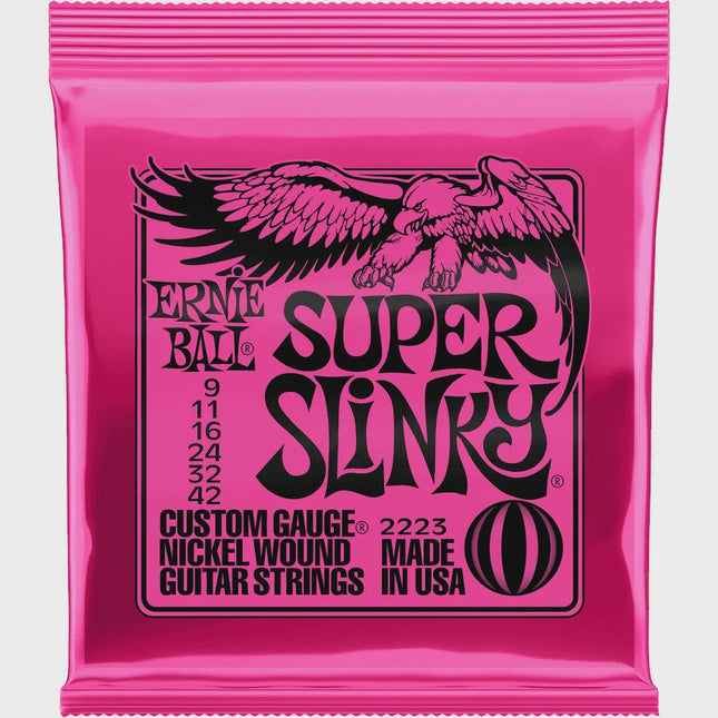 Ernie Ball 2225 Super Slinky Snaren Voor Elektrische Gitaar 9-42