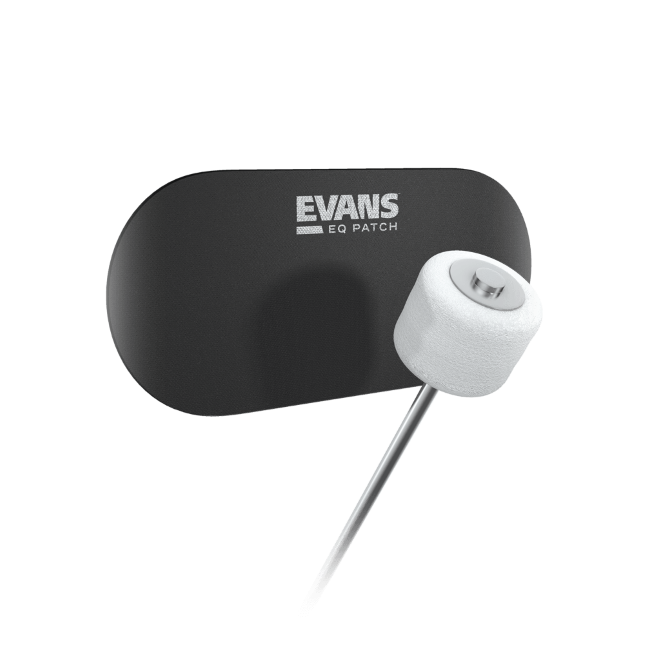 EVANS EQ Black Nylon Bass Drum Double Patch - EQPB2