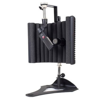 SE guitaRF Reflexion Filter, isolator en dubbele microfoonstandaard voor gitaarkabinetten.