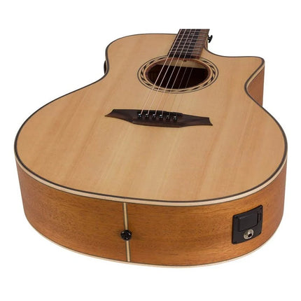 Bromo BAT2CE Grand Auditorium Akoestische Gitaar - Cutaway met Ingebouwde Preamp