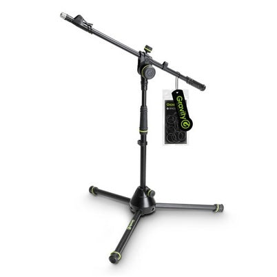 Gravity MS 4222 B  Short Microphone Stand with Folding Tripod Base and 2-Point Adjustment Telescoping Boom