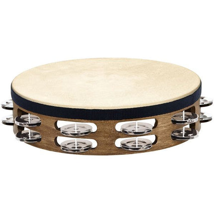 Meinl 10" Tambourine 2 row stainless jingle Walnut brown TAH2WB