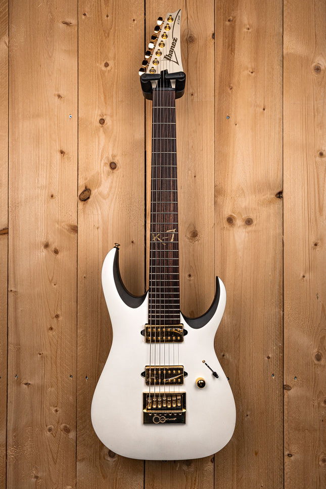 Ibanez K7YANG Brian "Head" Welch Signature 7-string Electric Guitar - Matte White