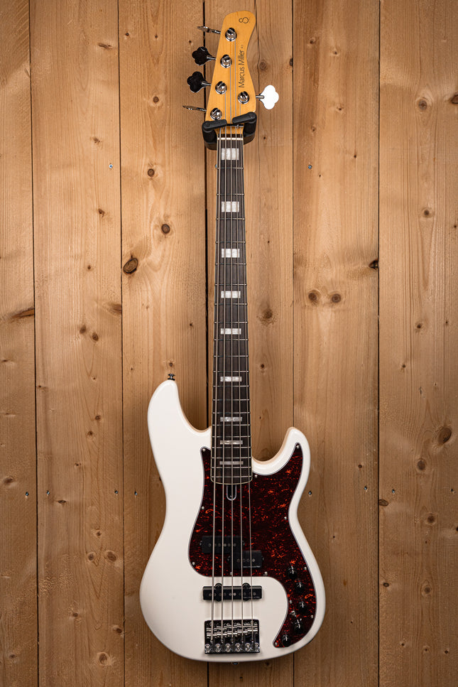 P7N A5/AWH |Sire P Series Marcus Miller alder 5-string active bass guitar antique white