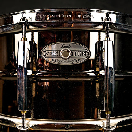 Pearl 14x6.5 Sensitone SD 1 OMM Brass Shell, Black Chrome Finish