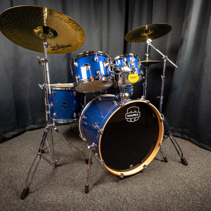 MAPEX set, Venus, Fusion, Blue Sky Sparkle Incl ZILDJIAN Crash