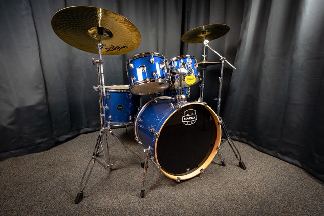 MAPEX set, Venus, Fusion, Blue Sky Sparkle Incl ZILDJIAN Crash