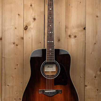 Ibanez AVD10 BVS Artwood Vintage Series Dreadnought Acoustic Guitar Brown Violin Sunburst