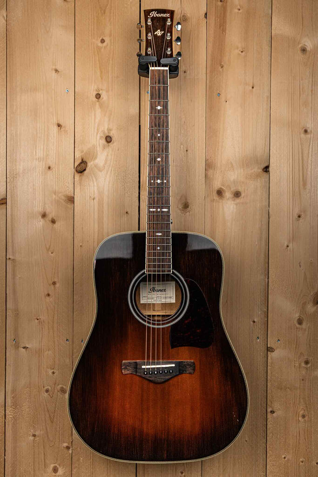 Ibanez AVD10 BVS Artwood Vintage Series Dreadnought Acoustic Guitar Brown Violin Sunburst