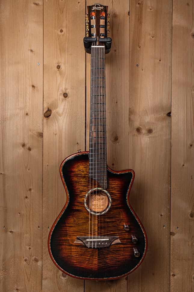 Bromo BEN2C/3TS Semi-Hollow Body Electric Nylon String Guitar