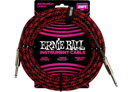 ERNIE BALL - EEB 6398   Jack/jack 7,6m zwart/rood