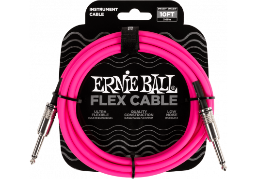 ERNIE BALL - EEB 6413 Jack/jack 3m roze Flex Cable