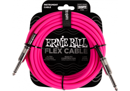 ERNIE BALL - EEB 6418 Jack/jack 6m roze Flex Cable