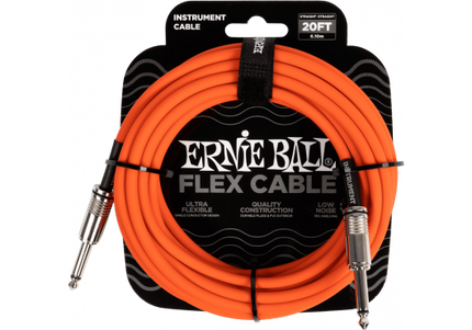 ERNIE BALL - EEB 6421 Jack/jack 6m oranje Flex Cable