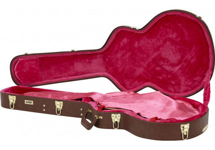 Gator HGA GW-335-BROWN Traditional Deluxe Wood Semi-Hollow Case