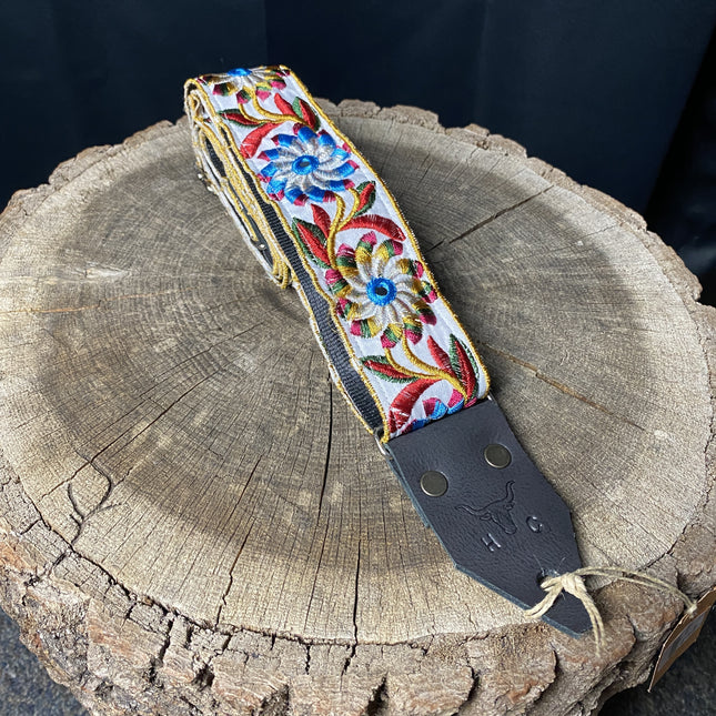 Holy Cow Custom Strap Mirror Flower White