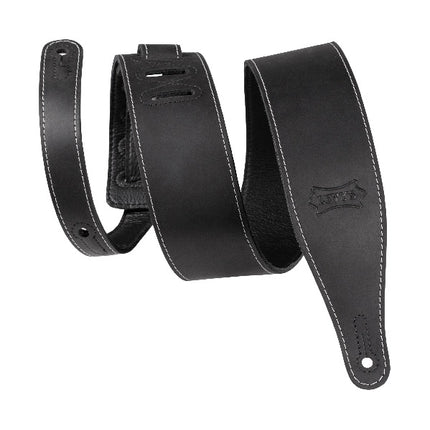 Levys Black Butter Leather Guitar Strap - 6.4 cm (Model M17BAS-BLK)