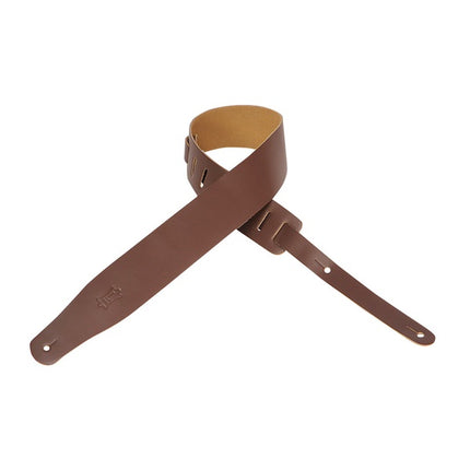6,4 cm wide black genuine leather guitar strap