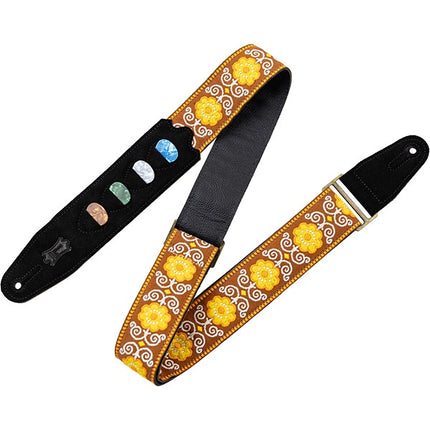 Levy's jacquard guitar strap with pickholders LEV-M8HTVPH-07