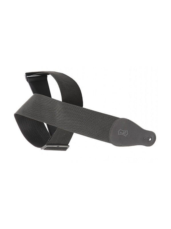 7 cm wide black polypropylene guitar strap