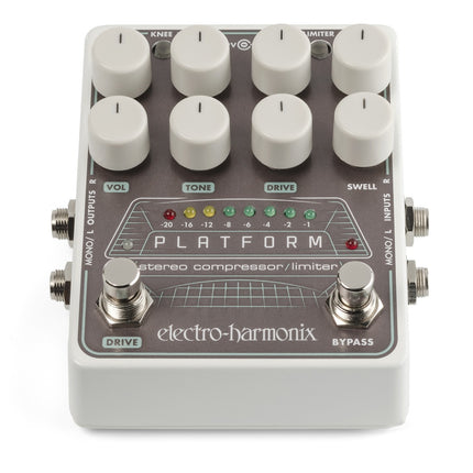 Electro-Harmonix PLATFORM Stereo Compressor met Limiter, Swell en Drive sectie