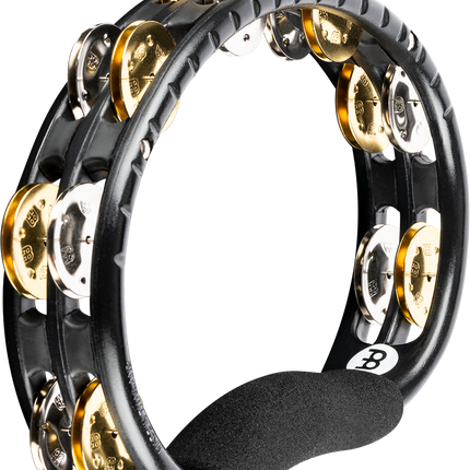 MEINL TRADITIONAL ABS SERIES HAND HELD MOLDED ABS TAMBOURINE, BLACK, MIXED JINGLES - TMT1M-BK
