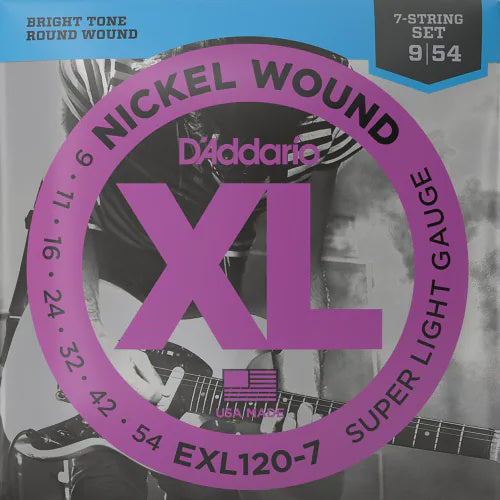 D'addario EXL120-7 Snaren Voor Elektrische Gitaar 9-54