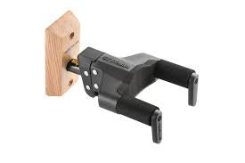 Hercules Guitar Hanger with AGS Plus and Wood Base - Natural Color, Wall Mounting