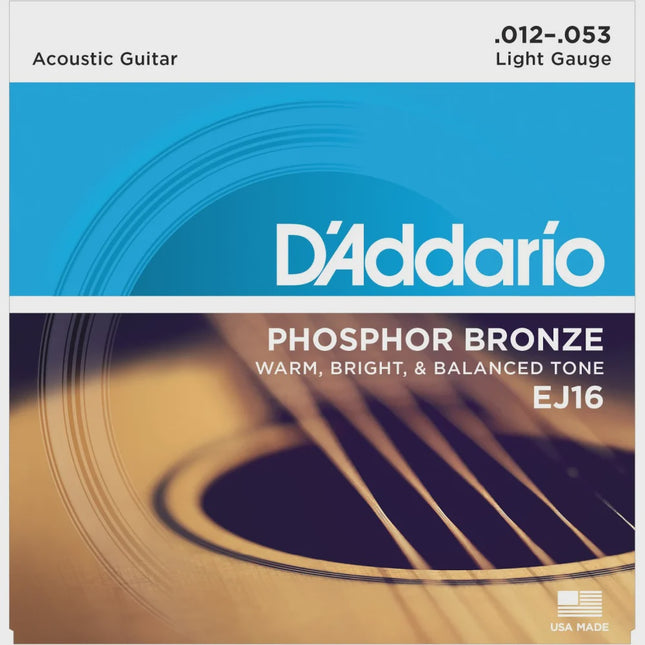 Daddario EJ16 Akoestische Gitaar Snaren Phosphor Bronze 12-53