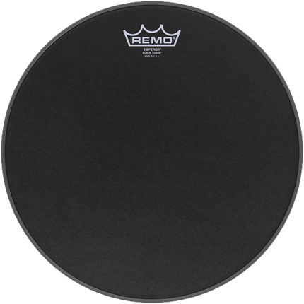 12" Remo Emperor Black suede