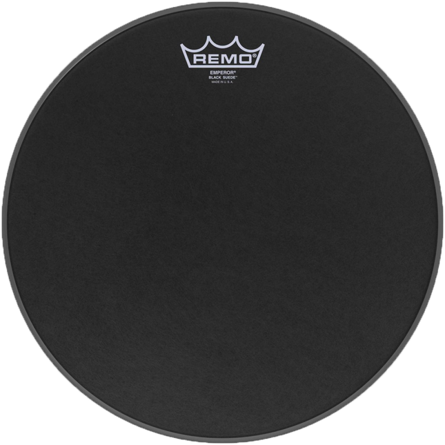 12" Remo Emperor Black suede