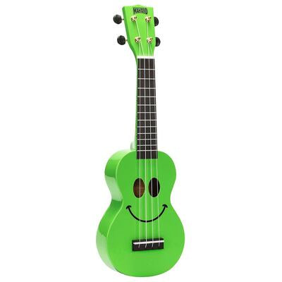 Mahalo Smiley Series soprano ukulele, green, with bag - U-SMILE GN