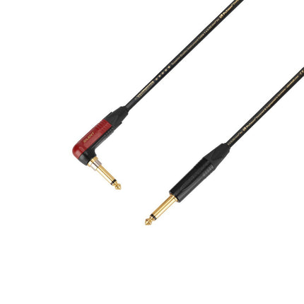 Adam Hall Cables 5 STAR IPR 0300 PALMER® CABLE SILENT Instrument Cable | Palmer® & Neutrik silentPLUG® angled Jack x Jack TS | 3 m