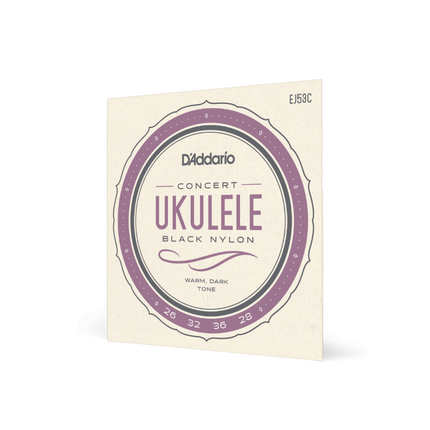 D'addario Black Nylon ukelele Snaren EJ53C
