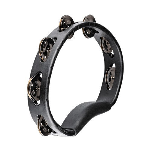 Meinl Molded Abs Tambourin, Black, Single Row, Stainless Steel Jingles