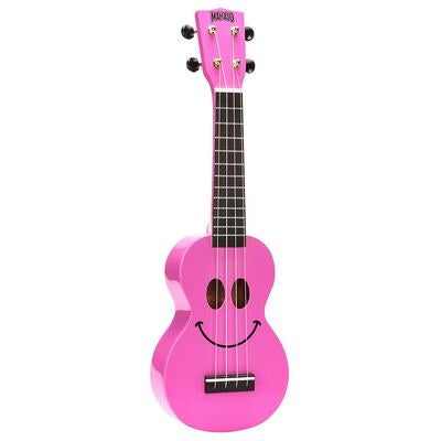 Mahalo Smiley Series soprano ukulele, pink, with bag - U-SMILE PK