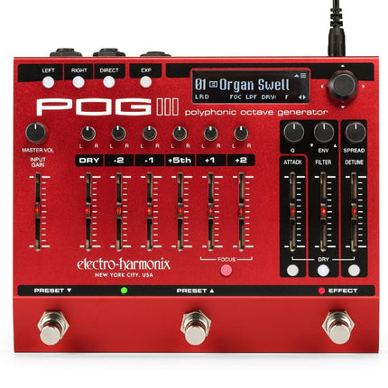 Electro-Harmonix POG3 Polyfone Octaafgenerator Mk3 met presets