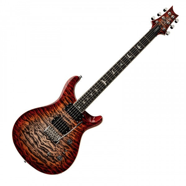 PRS CU24-08 Quilt - Charcoal Cherry Burst Ebony FB