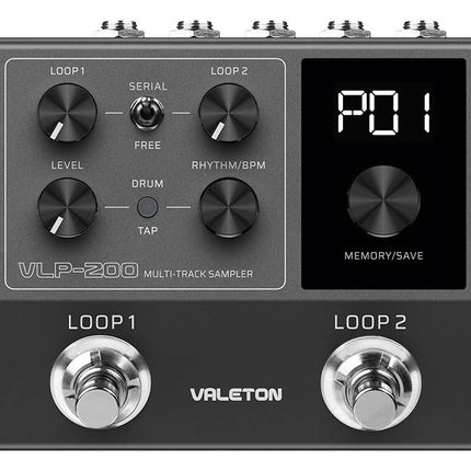 Valeton multi-track looper pedal with drum patterns VLP-200