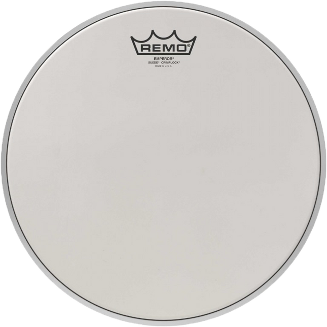 12" Remo emperor White suede