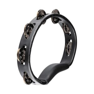 Meinl Molded Abs Tambourin, Black, Single Row, Stainless Steel Jingles
