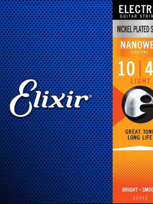 elixir-12052-elektrische-gitaarsnaren-nanoweb-010 "Image of Elixir 12052 Nanoweb Acoustic Guitar Strings - Langdurige helderheid en zijdezachte speelbaarheid voor een versterkte gitaarervaring."