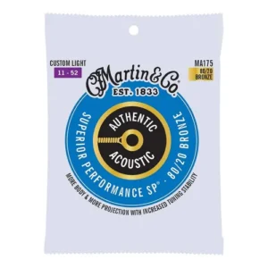 "Image of Martin MA175 Acoustic Guitar Strings - Warme toon en uitstekende speelbaarheid voor een meeslepende akoestische gitaarervaring."
