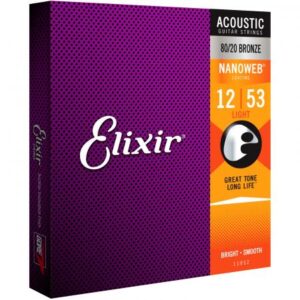 Elixir 11052 Akoestisch 80/20 Bronze Nanoweb Light 12-53