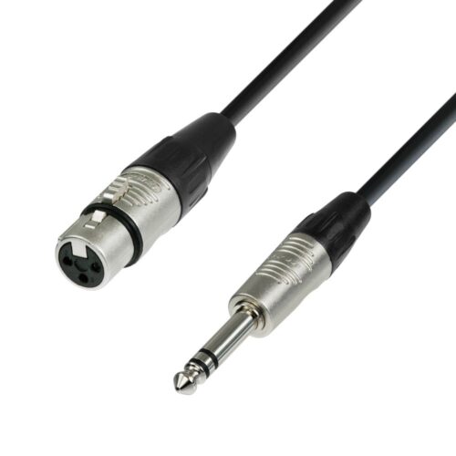 "Image of Adam Hall Cables 4 STAR BFV 1000 Balanced Cable with Rean® XLR Female to TRS Jack Connectors"