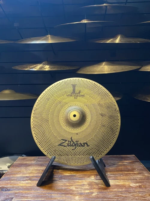 Image of 16" Zildjian Low Volume Crash cymbal, offering warm and controlled sound with soft sustain, ideal for practice and studio use.